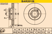 BAR20128 BARUM brzdový kotúč BAR20128 BARUM