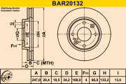 BAR20132 Brzdový kotouč BARUM