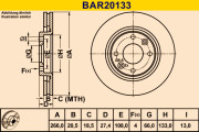 BAR20133 Brzdový kotouč BARUM