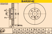 BAR20142 Brzdový kotouč BARUM
