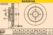 BAR20146 Brzdový kotouč BARUM