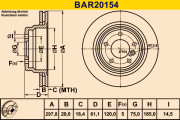 BAR20154 Brzdový kotouč BARUM