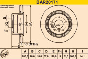 BAR20171 Brzdový kotouč BARUM