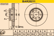 BAR20211 Brzdový kotouč BARUM