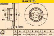 BAR22103 Brzdový kotouč BARUM