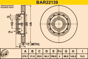 BAR22139 Brzdový kotouč BARUM