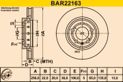 BAR22163 BARUM brzdový kotúč BAR22163 BARUM