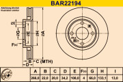 BAR22194 BARUM brzdový kotúč BAR22194 BARUM