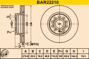 BAR22210 BARUM brzdový kotúč BAR22210 BARUM