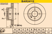 BAR24112 Brzdový kotouč BARUM