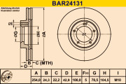 BAR24131 Brzdový kotouč BARUM