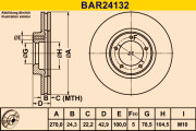 BAR24132 Brzdový kotouč BARUM