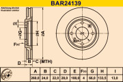 BAR24139 Brzdový kotouč BARUM