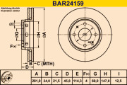 BAR24159 Brzdový kotouč BARUM