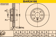 BAR24166 Brzdový kotouč BARUM