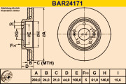 BAR24171 Brzdový kotouč BARUM