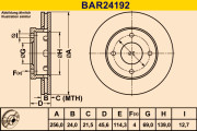 BAR24192 BARUM brzdový kotúč BAR24192 BARUM