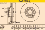 BAR25105 Brzdový kotouč BARUM