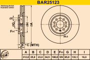BAR25123 Brzdový kotouč BARUM