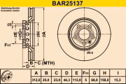 BAR25137 BARUM brzdový kotúč BAR25137 BARUM
