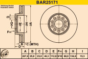 BAR25171 Brzdový kotouč BARUM