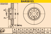 BAR28123 Brzdový kotouč BARUM