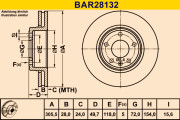 BAR28132 Brzdový kotouč BARUM