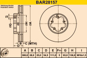 BAR28157 Brzdový kotouč BARUM