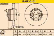 BAR30101 Brzdový kotouč BARUM