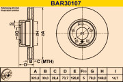 BAR30107 BARUM brzdový kotúč BAR30107 BARUM