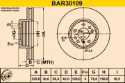 BAR30109 Brzdový kotouč BARUM