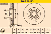 BAR30113 BARUM brzdový kotúč BAR30113 BARUM
