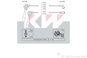 360 344 Sada kabelů pro zapalování Made in Italy - OE Equivalent KW