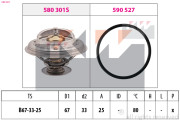 580 301 Termostat, chladivo Made in Italy - OE Equivalent KW