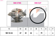 580 577 Termostat, chladivo Made in Italy - OE Equivalent KW