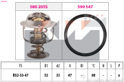 580 205 Termostat, chladivo Made in Italy - OE Equivalent KW
