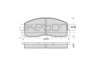 AN-110K AKEBONO sada brzdových platničiek kotúčovej brzdy AN-110K AKEBONO