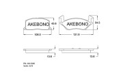 AN-330K AKEBONO sada brzdových platničiek kotúčovej brzdy AN-330K AKEBONO