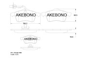 AN-4011WK Sada brzdových destiček, kotoučová brzda AKEBONO