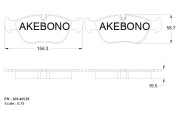 AN-4053KE Sada brzdových destiček, kotoučová brzda AKEBONO