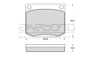 AN-4069K Sada brzdových destiček, kotoučová brzda AKEBONO