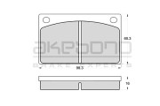 AN-4075K AKEBONO sada brzdových platničiek kotúčovej brzdy AN-4075K AKEBONO