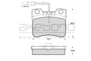 AN-4084WKE Sada brzdových destiček, kotoučová brzda AKEBONO