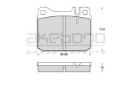 AN-4088KE AKEBONO sada brzdových platničiek kotúčovej brzdy AN-4088KE AKEBONO