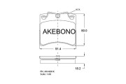 AN-4091K AKEBONO sada brzdových platničiek kotúčovej brzdy AN-4091K AKEBONO