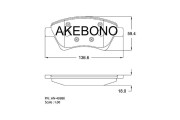 AN-4098KE AKEBONO sada brzdových platničiek kotúčovej brzdy AN-4098KE AKEBONO