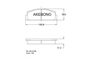 AN-4129K AKEBONO sada brzdových platničiek kotúčovej brzdy AN-4129K AKEBONO