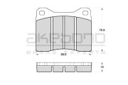 AN-4136K AKEBONO sada brzdových platničiek kotúčovej brzdy AN-4136K AKEBONO