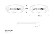 AN-413WK Sada brzdových destiček, kotoučová brzda AKEBONO