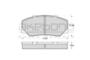 AN-4175K Sada brzdových destiček, kotoučová brzda AKEBONO